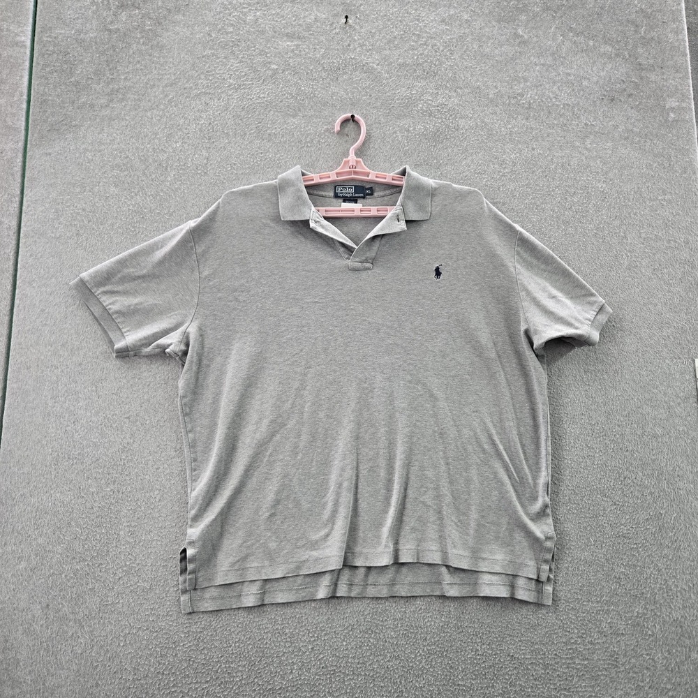 Polo By Ralph Lauren Men Polo XL Gray Embroidered Logo Short Sleeve